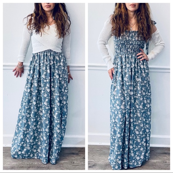 So Pretty Floral print Tie Strap Maxi Dress - Picture 2 of 5